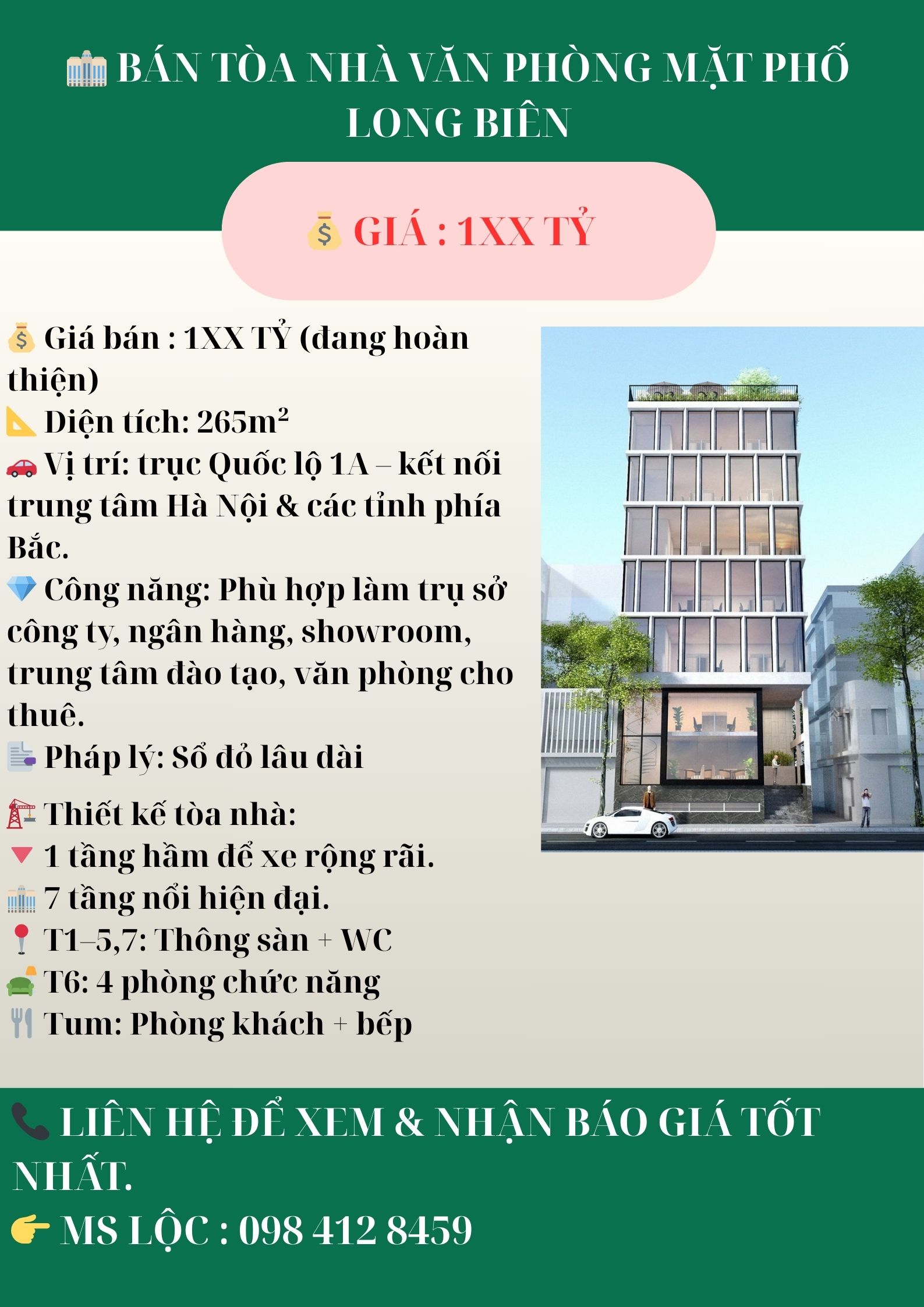 🏢 BÁN TÒA NHÀ VĂN PHÒNG MẶT PHỐ LONG BIÊN - Ảnh 3